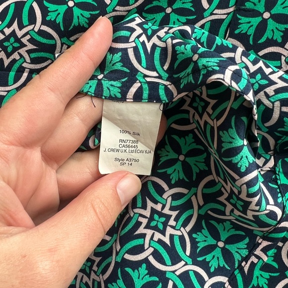 J. Crew medallion print silk top - Picture 4 of 4